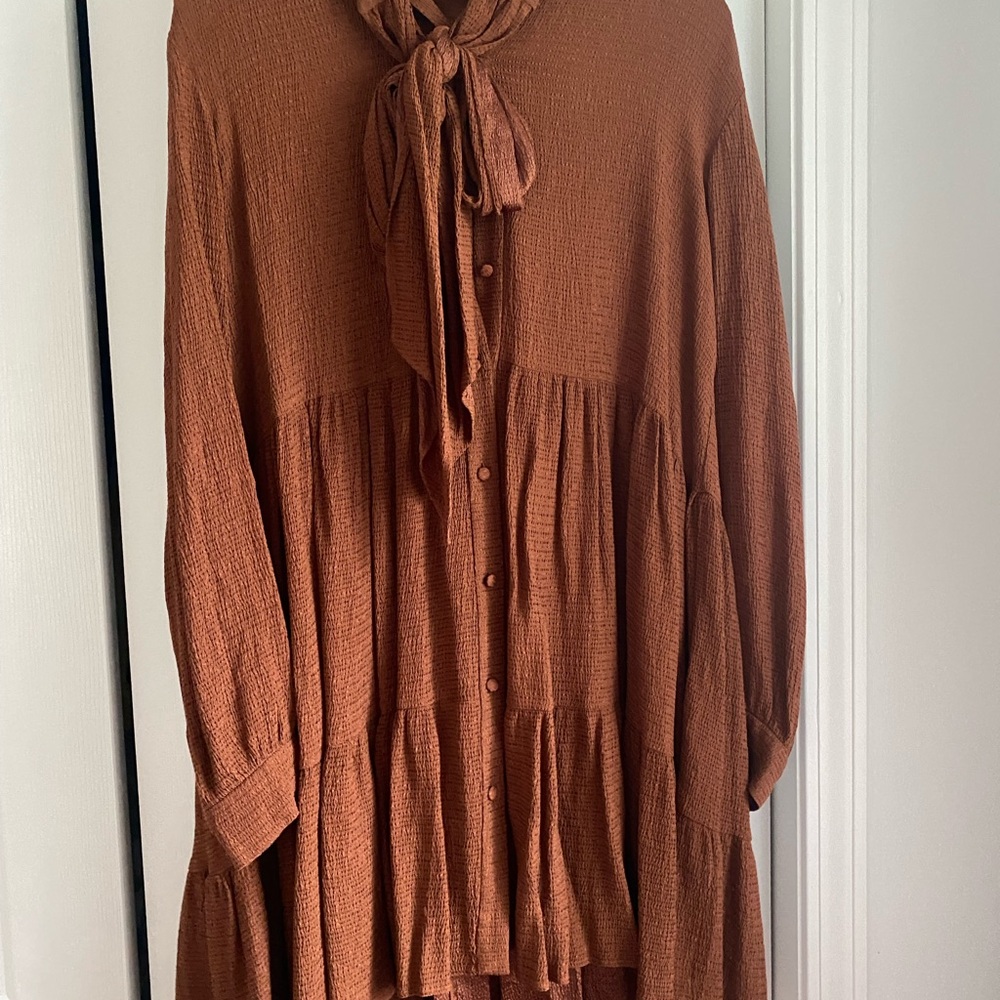 Sezane Rust Mini Dress